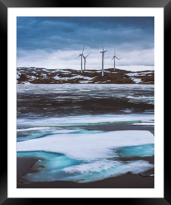Wind turbines Framed Mounted Print by Hamperium Photography
