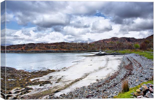 Sandy Bay Ardnamurchan Scotland Canvas Print by Jacqi Elmslie