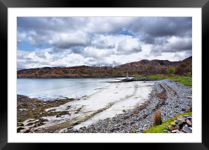 Sandy Bay Ardnamurchan Scotland Framed Mounted Print by Jacqi Elmslie