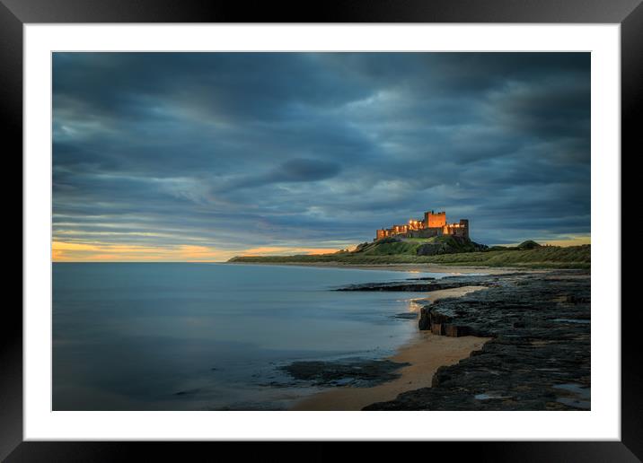 Bamburgh castle  Framed Mounted Print by chris smith