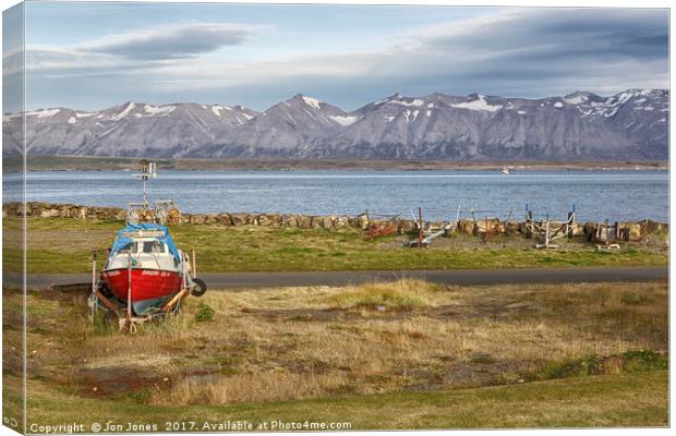 The Icelandic Boatyard in Northern Iceland  Canvas Print by Jon Jones