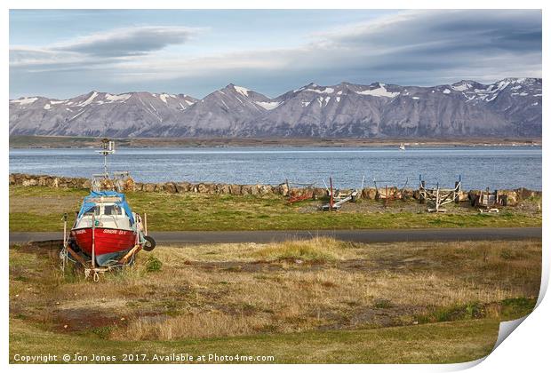The Icelandic Boatyard in Northern Iceland  Print by Jon Jones