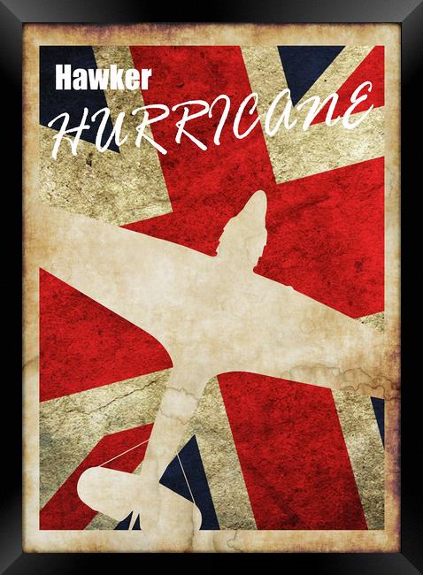 Hurricane Vintage Poster Framed Print by J Biggadike