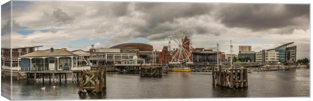Panoramic Cardiff Bay 2 Canvas Print by Steve Purnell