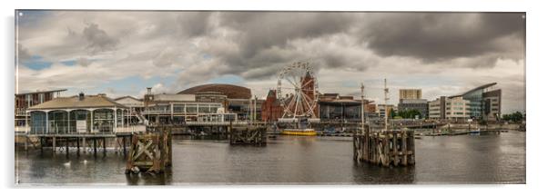 Panoramic Cardiff Bay 2 Acrylic by Steve Purnell