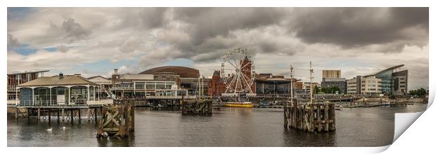 Panoramic Cardiff Bay 2 Print by Steve Purnell