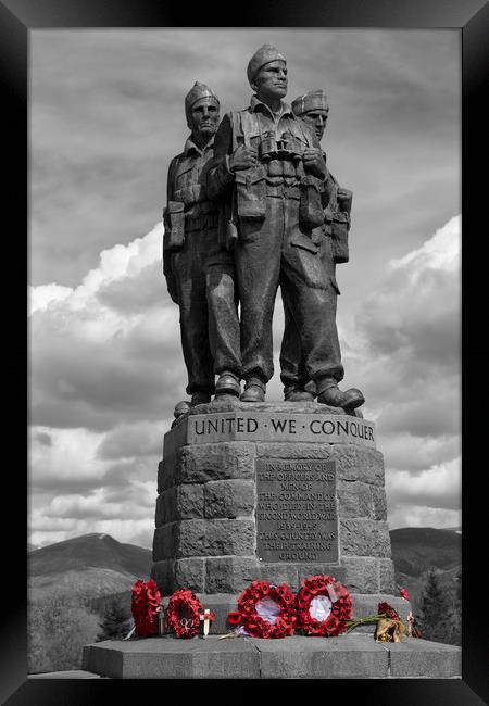 Commando Memorial, Spean Bridge. col pop. Framed Print by Rob Lester