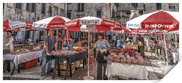 Dubrovnik Market Print by Darryl Brooks