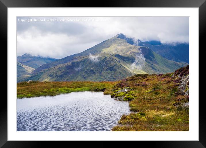 Upland Pool on Carnedd y Cribau Framed Mounted Print by Pearl Bucknall