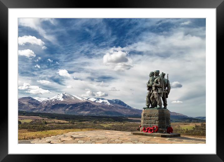 The Commandos memorial at Spean Bridge Framed Mounted Print by Rob Lester