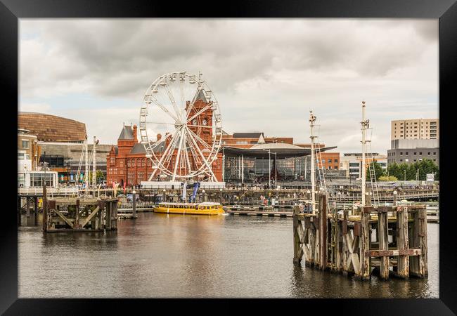 Ferris Wheel At The Bay Framed Print by Steve Purnell