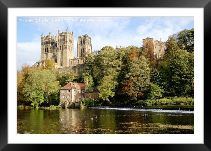 Durham Cathedral & Old Fulling Mill Framed Mounted Print by Stephen Smith