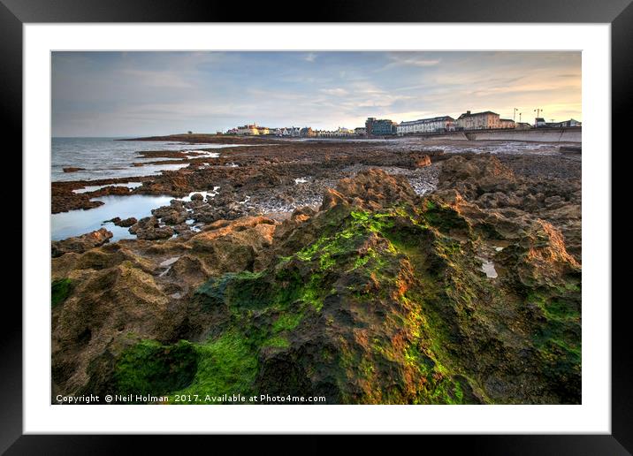 Porthcawl Seafront Framed Mounted Print by Neil Holman