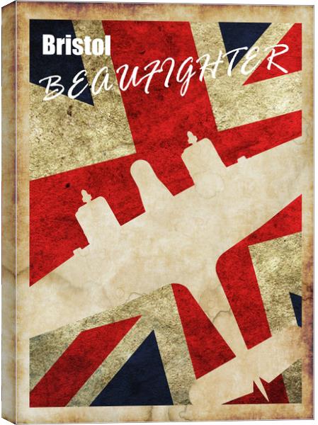 Bristol Beaufighter Vintage Canvas Print by J Biggadike