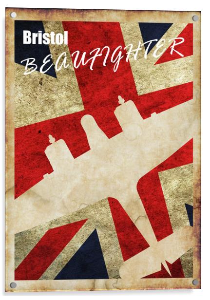 Bristol Beaufighter Vintage Acrylic by J Biggadike
