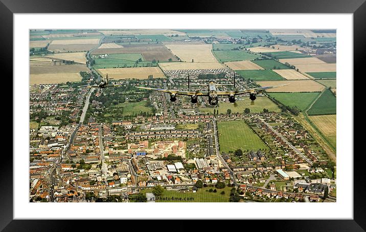 BBMF Lancaster and Hurricane over Bourne, Lincs, 1 Framed Mounted Print by Colin Smedley