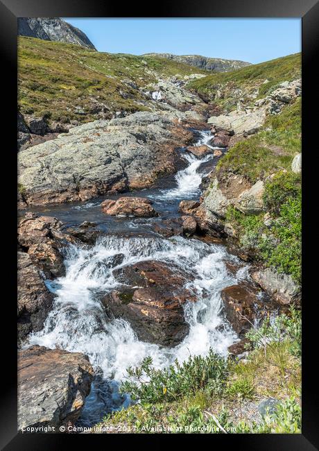 waterfall on the bitihorn track Framed Print by Chris Willemsen