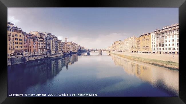 Arno River, Florence  Framed Print by Moty Dimant