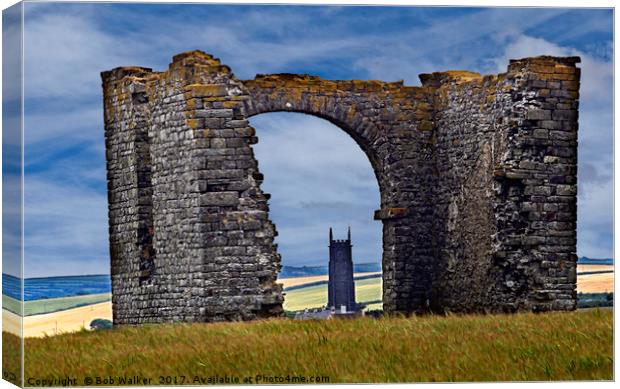 Ruins of an Engine House Canvas Print by Bob Walker