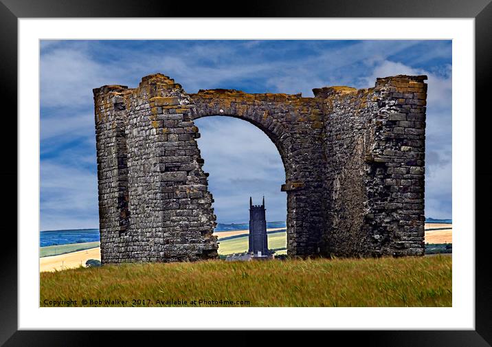 Ruins of an Engine House Framed Mounted Print by Bob Walker