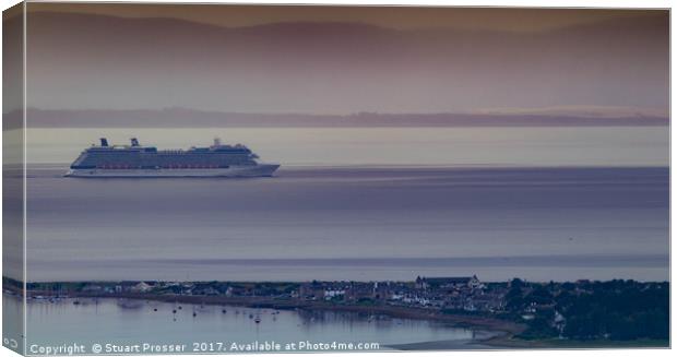 Cruise Ship Moray Firth Canvas Print by Stuart Prosser