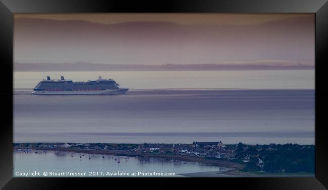 Cruise Ship Moray Firth Framed Print by Stuart Prosser