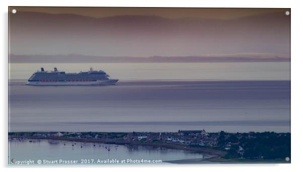 Cruise Ship Moray Firth Acrylic by Stuart Prosser