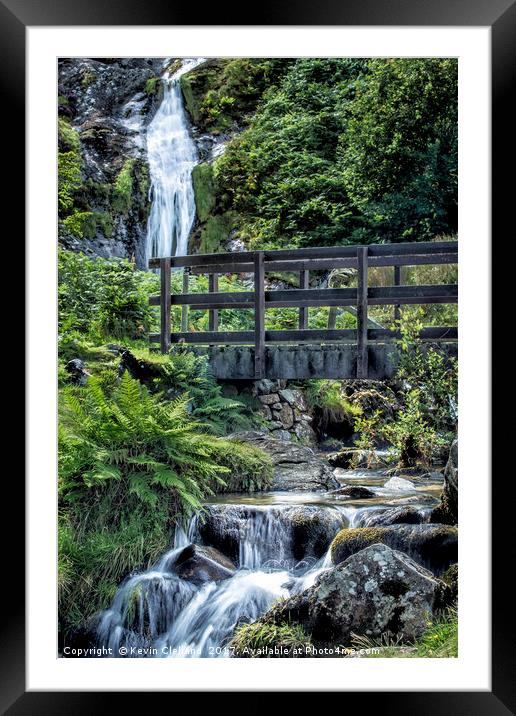 Aber Falls Framed Mounted Print by Kevin Clelland
