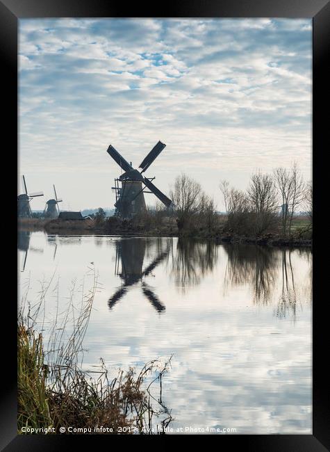 windmills in Kinderdijk Holland Framed Print by Chris Willemsen