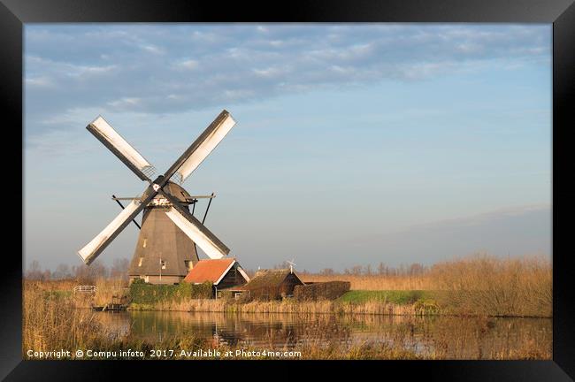 windmills in Kinderdijk Holland Framed Print by Chris Willemsen