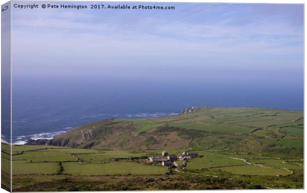 North Cornish coast from Carn Galver Canvas Print by Pete Hemington