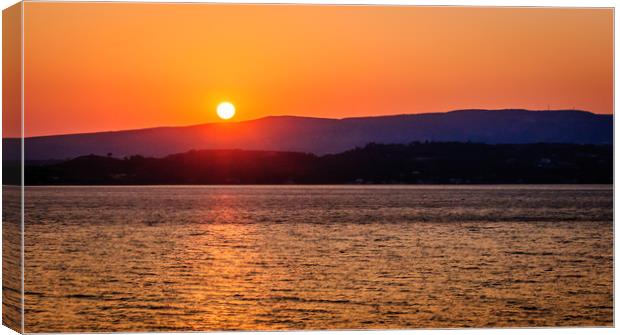 Sunset on Kefalonia Island Canvas Print by Naylor's Photography