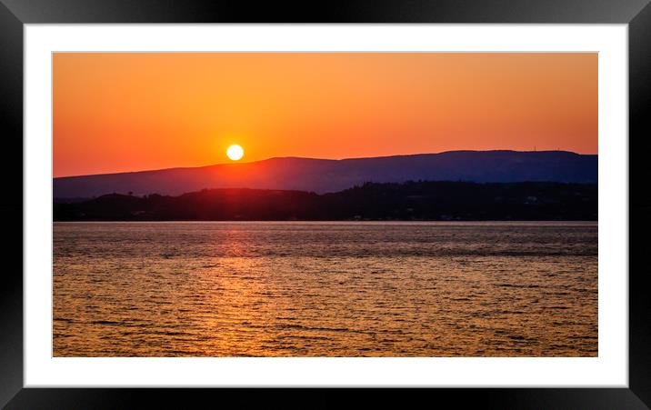 Sunset on Kefalonia Island Framed Mounted Print by Naylor's Photography