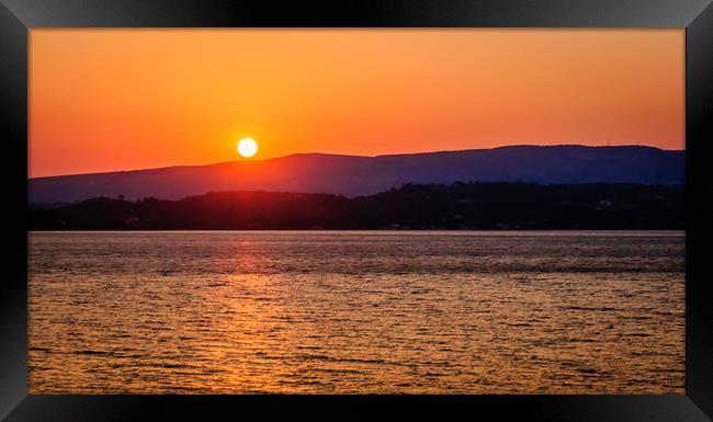 Sunset on Kefalonia Island Framed Print by Naylor's Photography