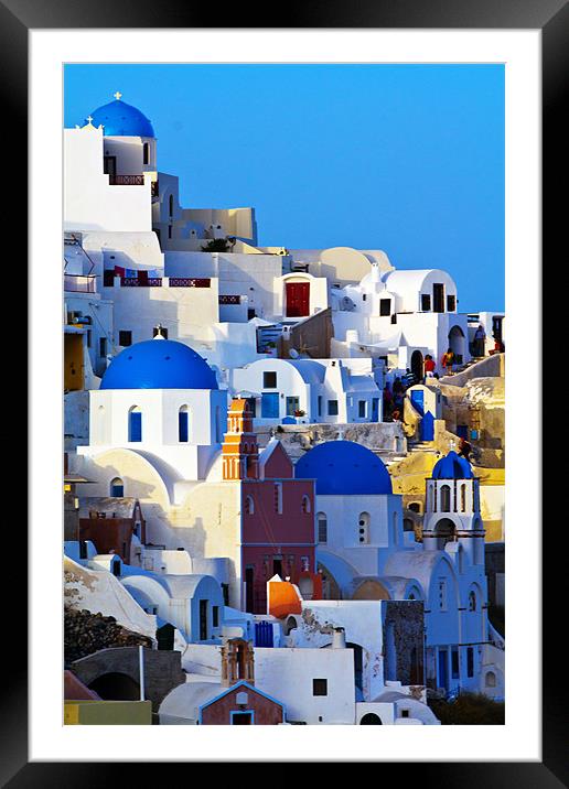blue domes Framed Mounted Print by stephen mc nally