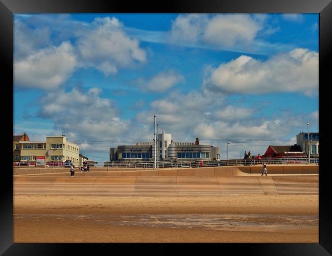 Blackpool Promenade  Framed Print by Victor Burnside