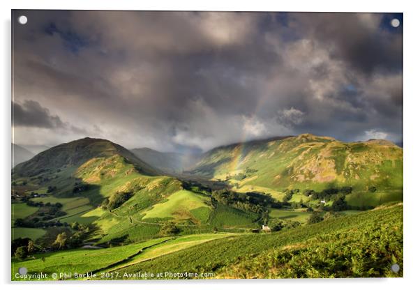Boredale Valley Rainbow Acrylic by Phil Buckle