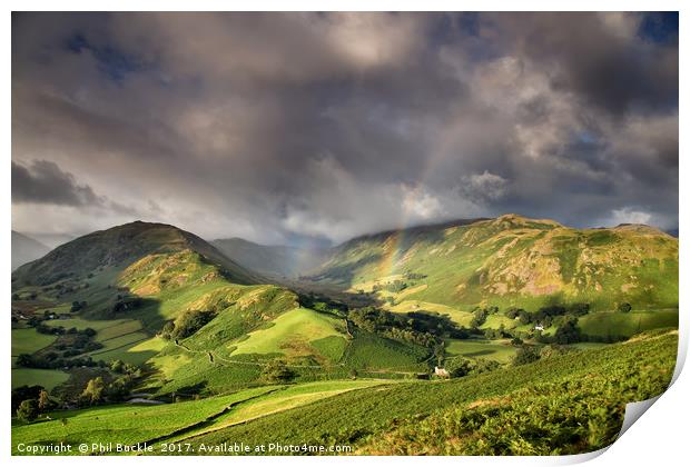 Boredale Valley Rainbow Print by Phil Buckle