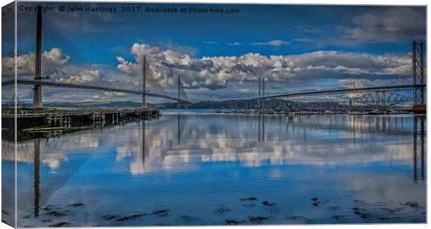 Bridges of the Forth Canvas Print by John Hastings