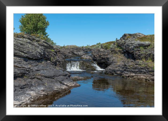 waterfall on toll way norway Framed Mounted Print by Chris Willemsen
