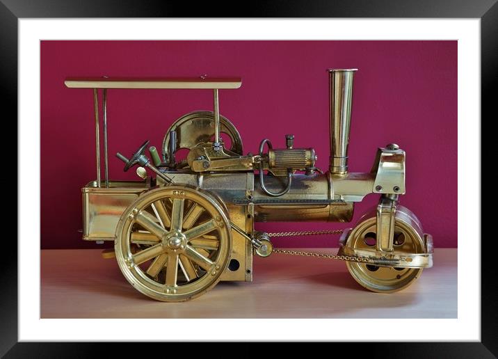 Model Steam-Roller                                Framed Mounted Print by John Iddles