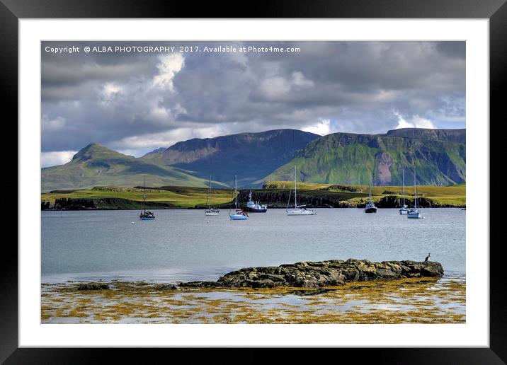 Canna Bay & The Isle of Rum, Scotland Framed Mounted Print by ALBA PHOTOGRAPHY
