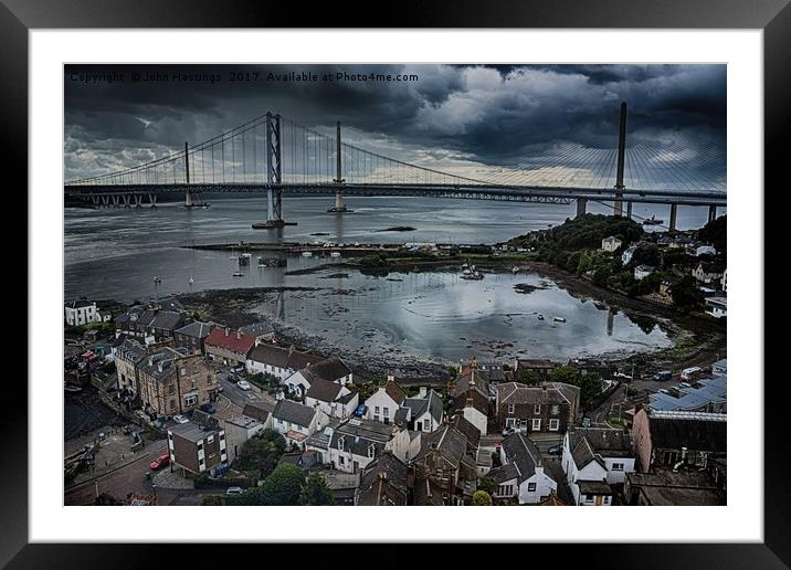 Iconic Bridges of Forth Framed Mounted Print by John Hastings