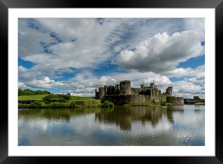 Caerphilly Castle Framed Mounted Print by Andrew Richards