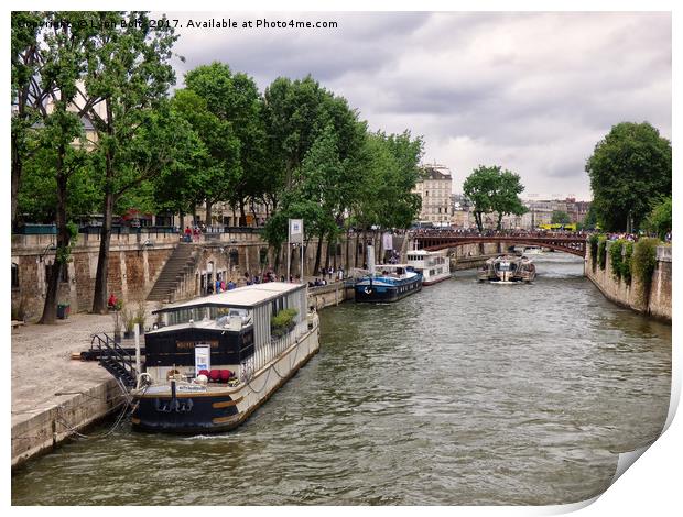 The River Seine Paris Print by Lynn Bolt