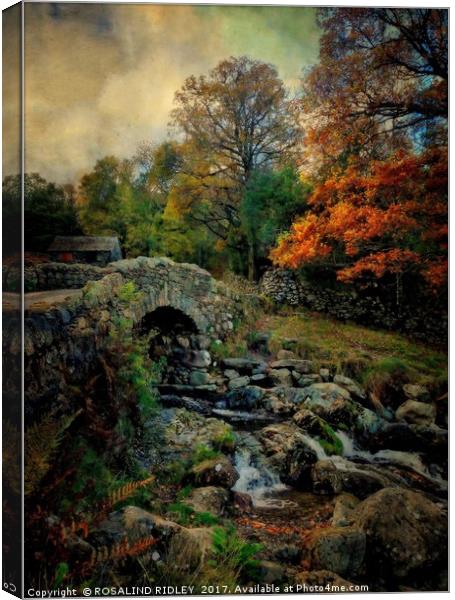 "Storm Clouds at Ashness Bridge" Canvas Print by ROS RIDLEY