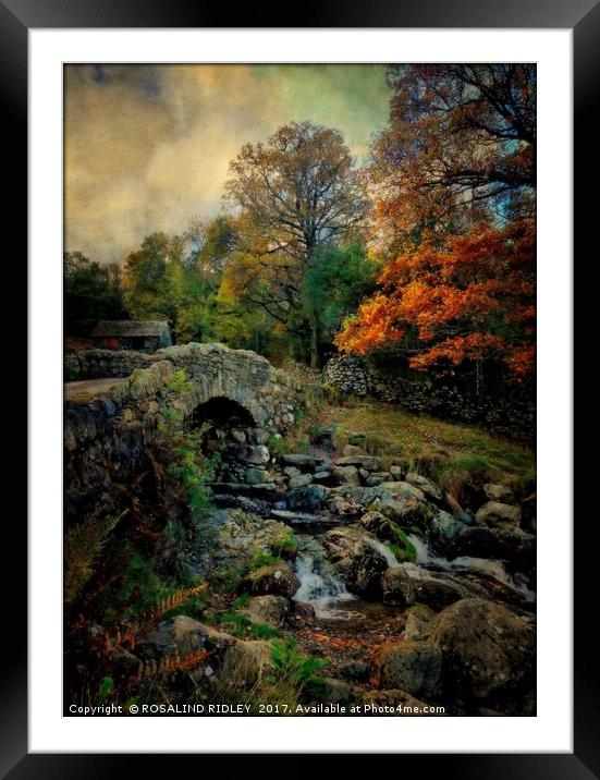 "Storm Clouds at Ashness Bridge" Framed Mounted Print by ROS RIDLEY