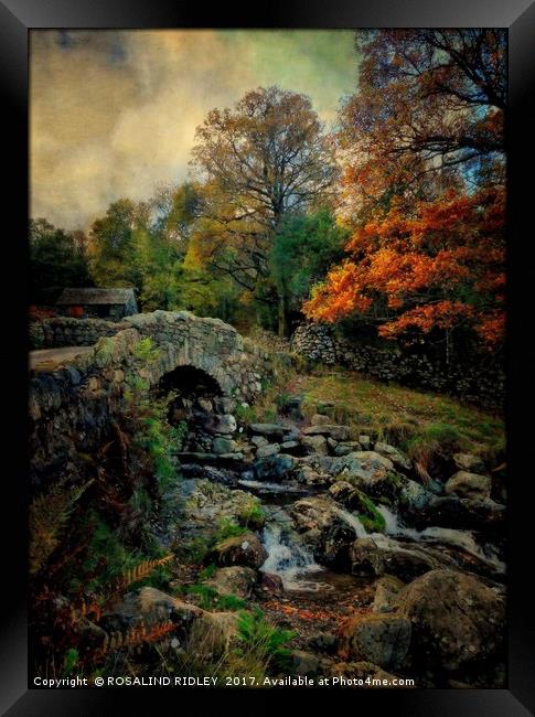 "Storm Clouds at Ashness Bridge" Framed Print by ROS RIDLEY