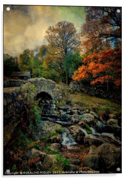 "Storm Clouds at Ashness Bridge" Acrylic by ROS RIDLEY