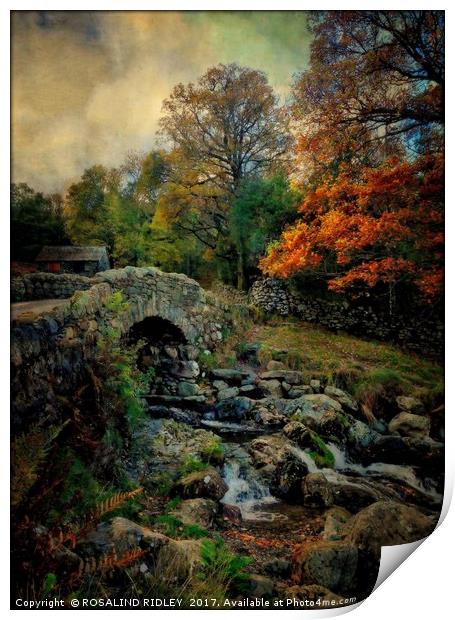 "Storm Clouds at Ashness Bridge" Print by ROS RIDLEY